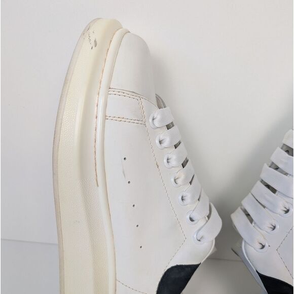 Alexander McQueen Men's Platform Sneakers Black and White 38 - Picture 12 of 15